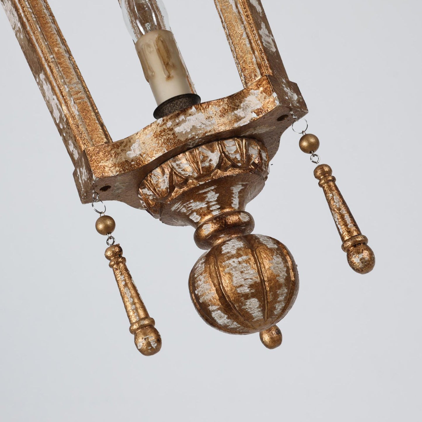 French Woodcarving Lantern Pendant Lamp