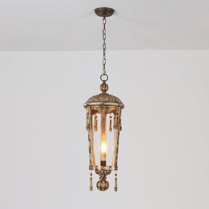 French Woodcarving Lantern Pendant Lamp