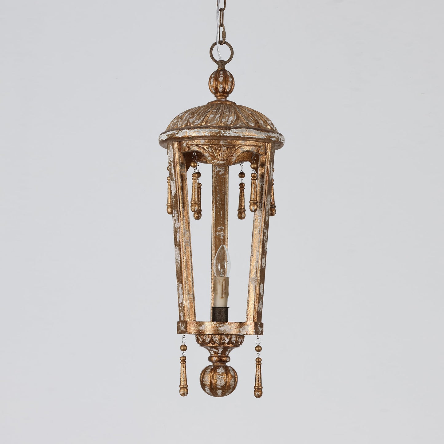 French Woodcarving Lantern Pendant Lamp