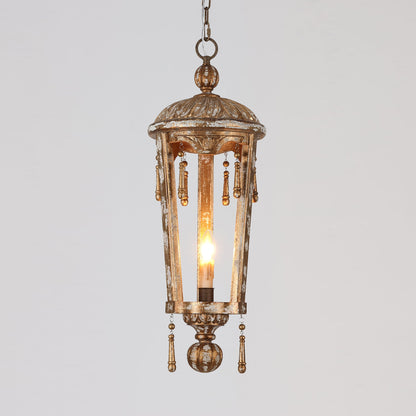 French Woodcarving Lantern Pendant Lamp