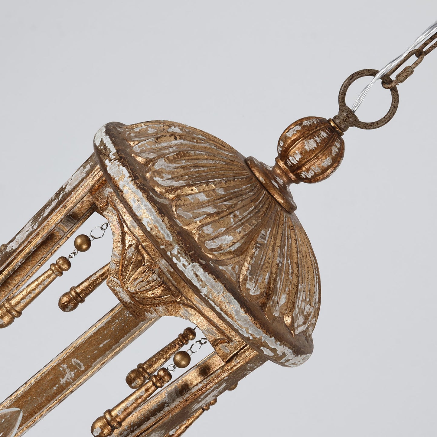 French Woodcarving Lantern Pendant Lamp
