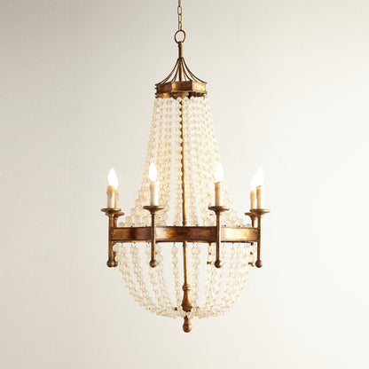 Frosted Crystal Bead Chandelier