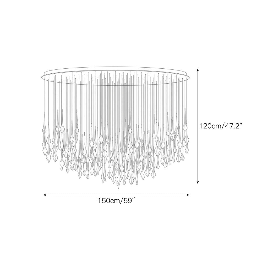 Gamalux Glass Chandelier