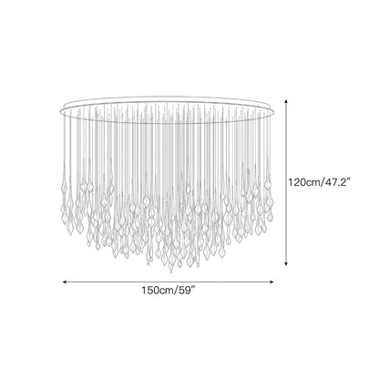Gamalux Glass Chandelier