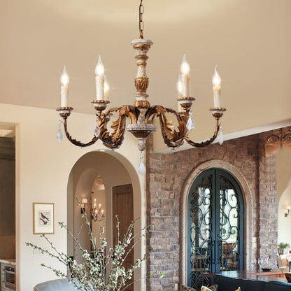 Giltwood Wood Chandelier