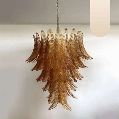 Gorgeous Murano Felci Amber Glass Chandelier