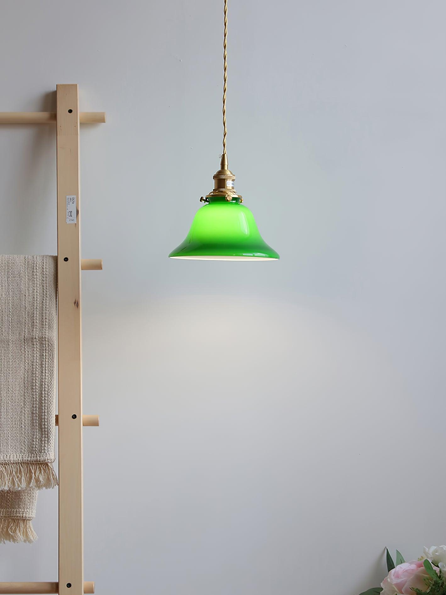 Green Bell Pendant Light