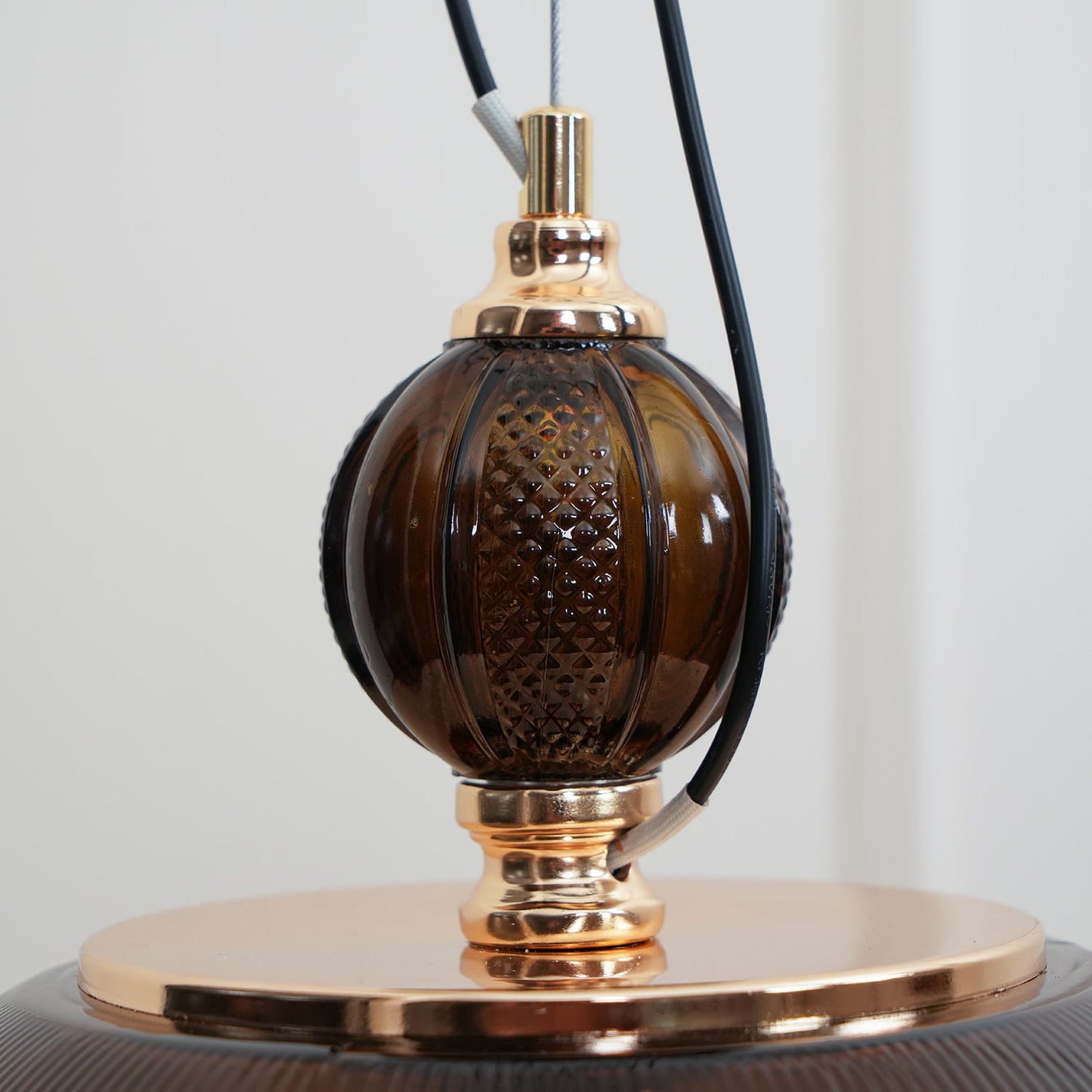 Green Glass Bowl Pendant Lamp