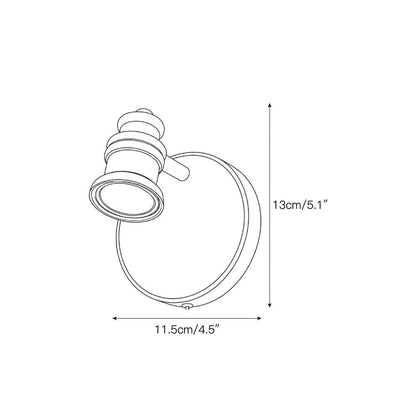 Halophane Brass Plug-in Wall Sconce
