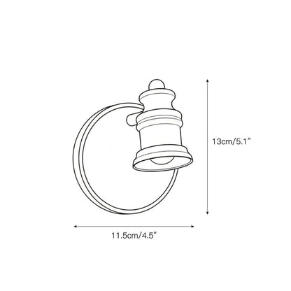 Halophane Brass Wall Lamp