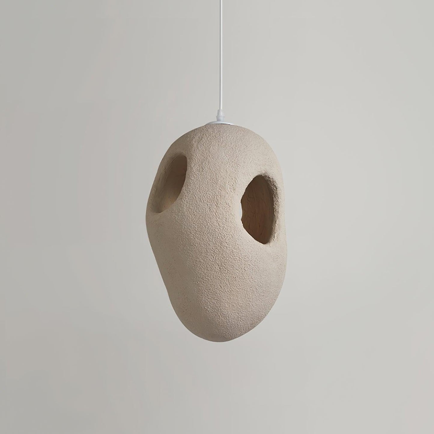 Hand-Built White Pendant Lamp
