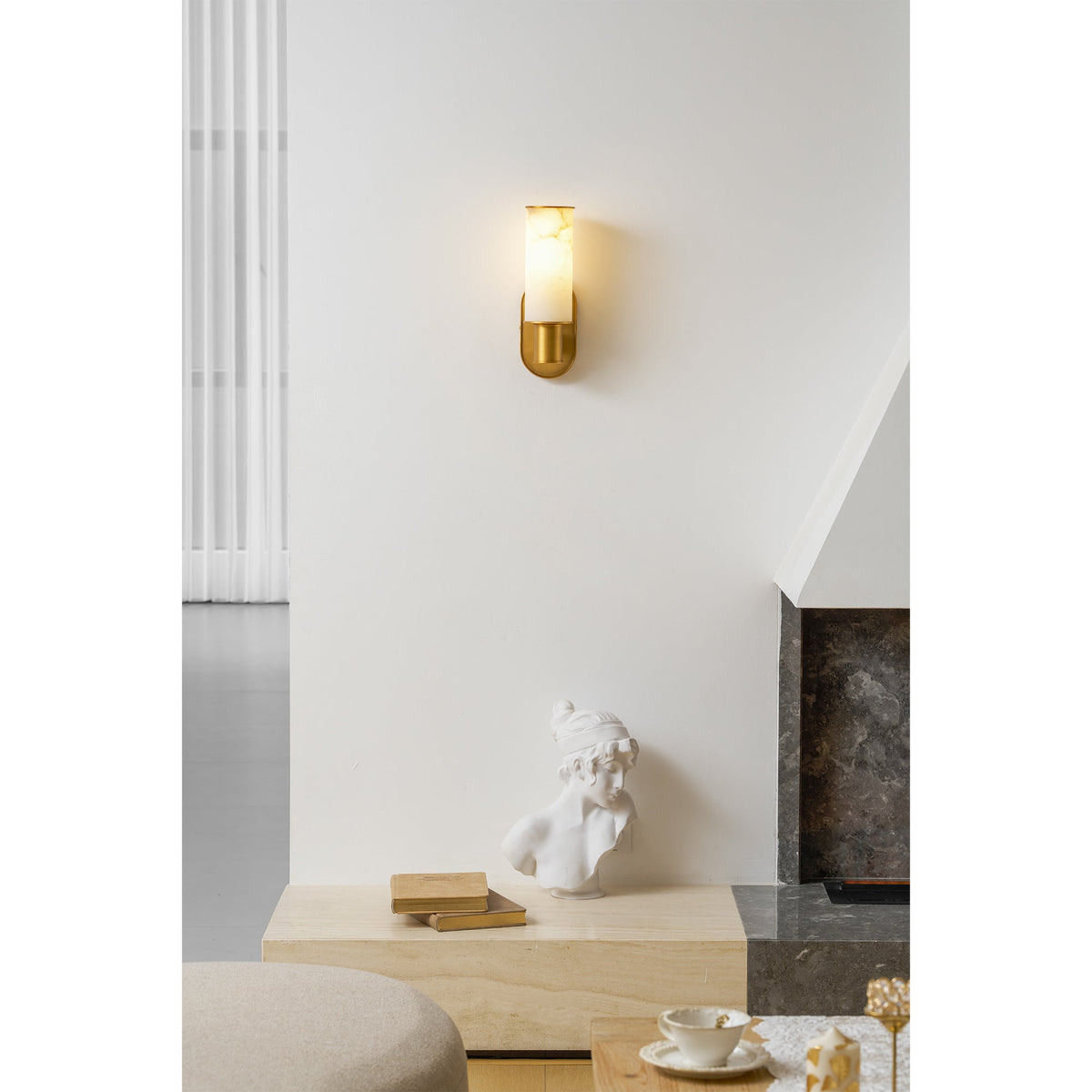 Harlin Vertical Alabaster Sconce