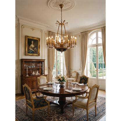 Henri Cherub Brass Chandelier
