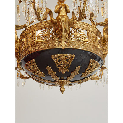Henri Cherub Brass Chandelier