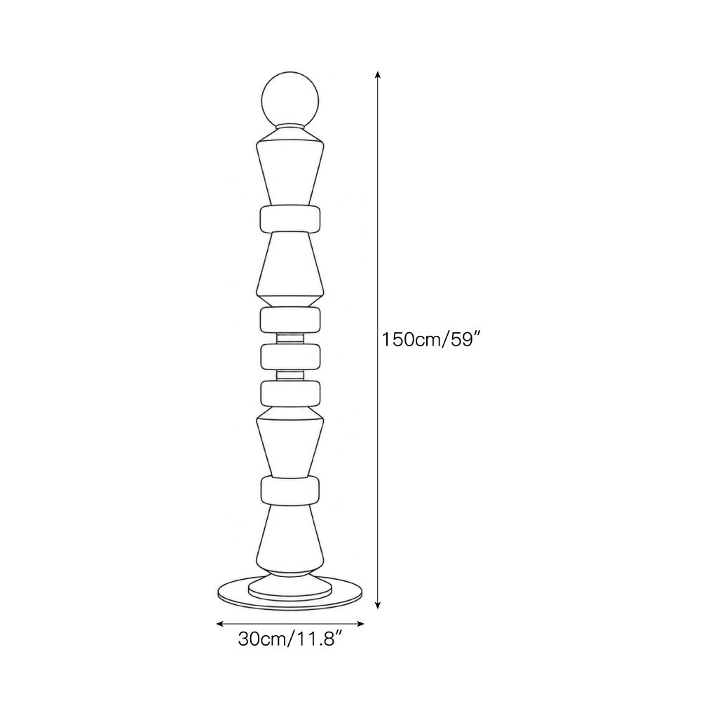 Horizon Obelisk Alabaster Floor Lamp