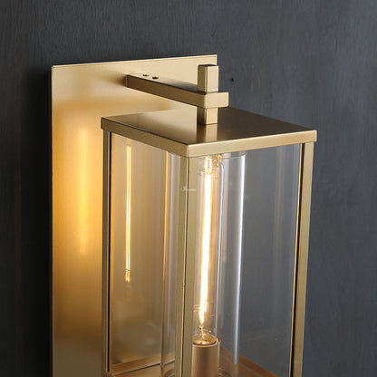 Baker Outdoor Square Lantern Wall Sconce 18"