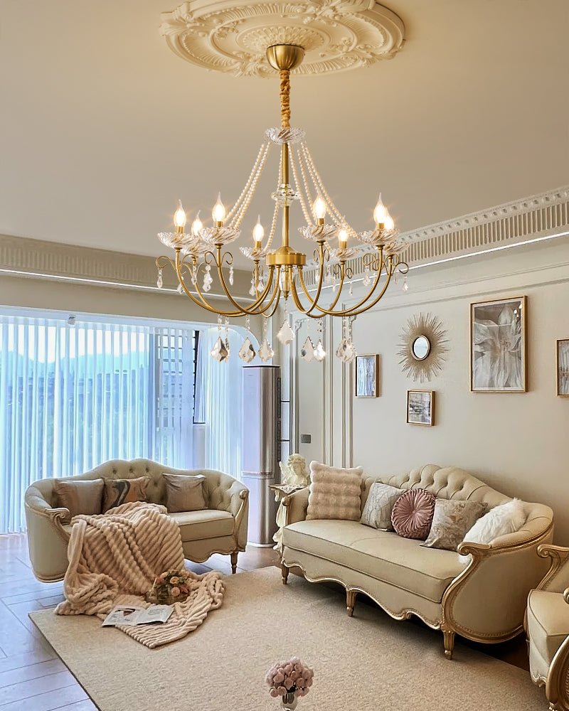 Imperial Pearl Crystal Chandelier