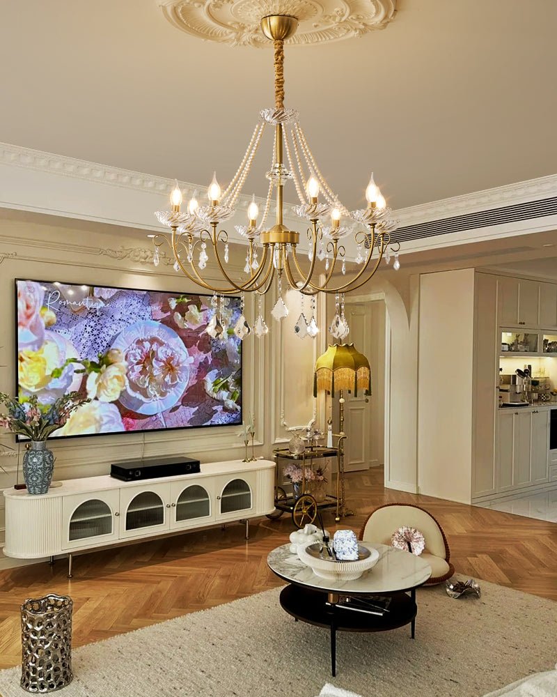 Imperial Pearl Crystal Chandelier
