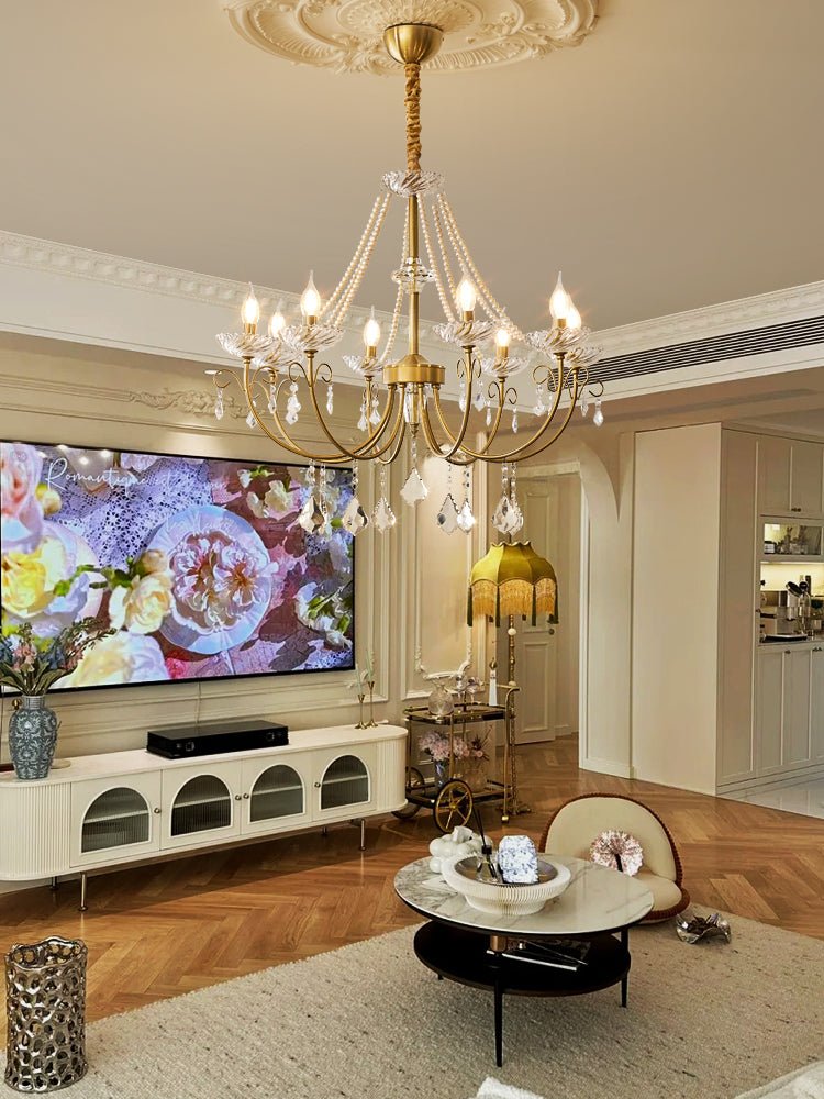 Imperial Pearl Crystal Chandelier