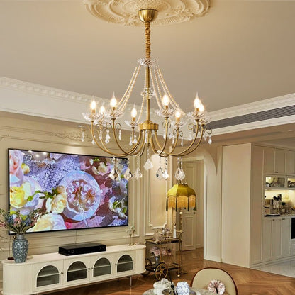 Imperial Pearl Crystal Chandelier