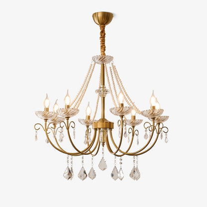 Imperial Pearl Crystal Chandelier