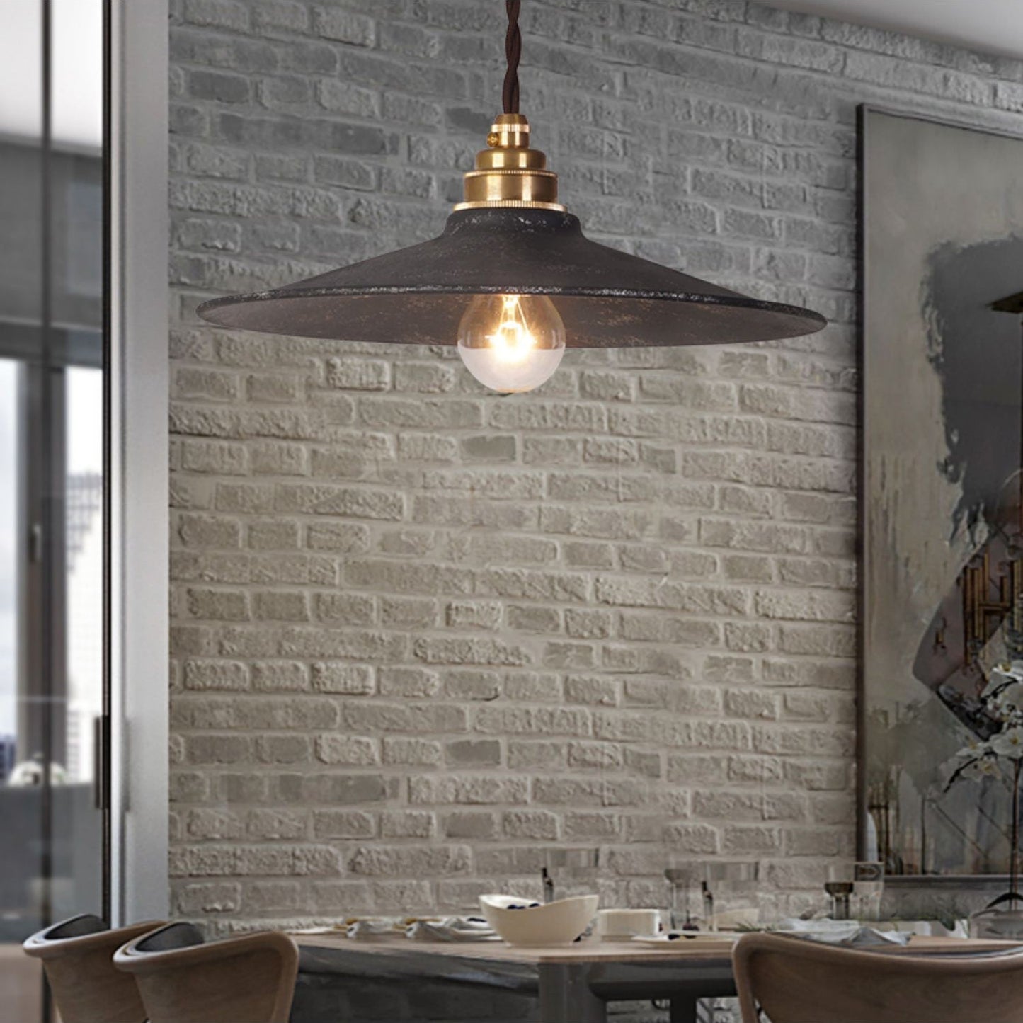 Industrial Flat Pendant Light