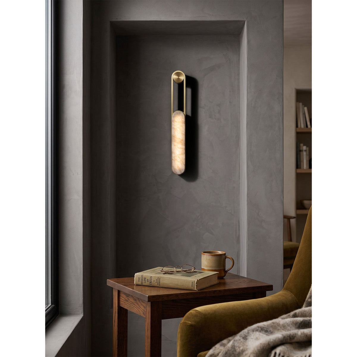 Inez LED Alabaster Wall Sconce