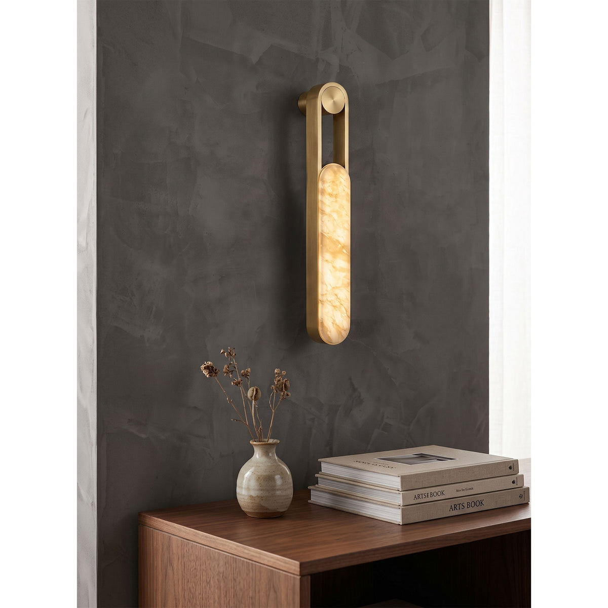 Inez LED Alabaster Wall Sconce