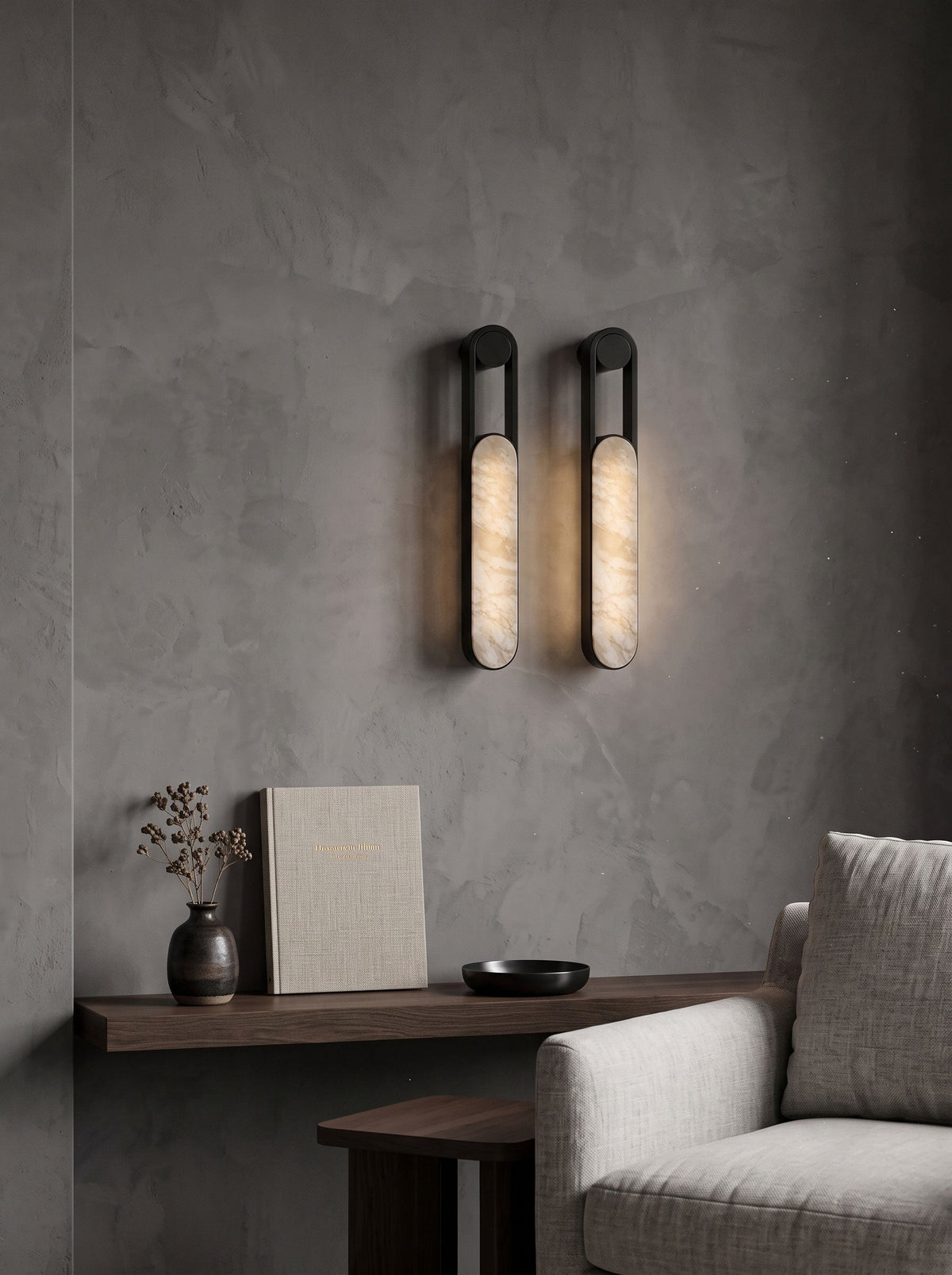 Inez LED Alabaster Wall Sconce