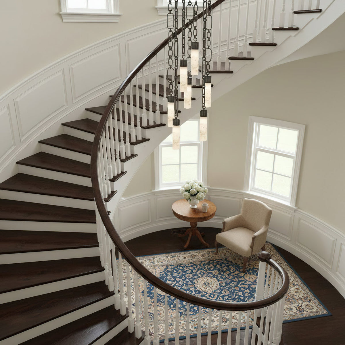 Chain Alabaster Chandelier