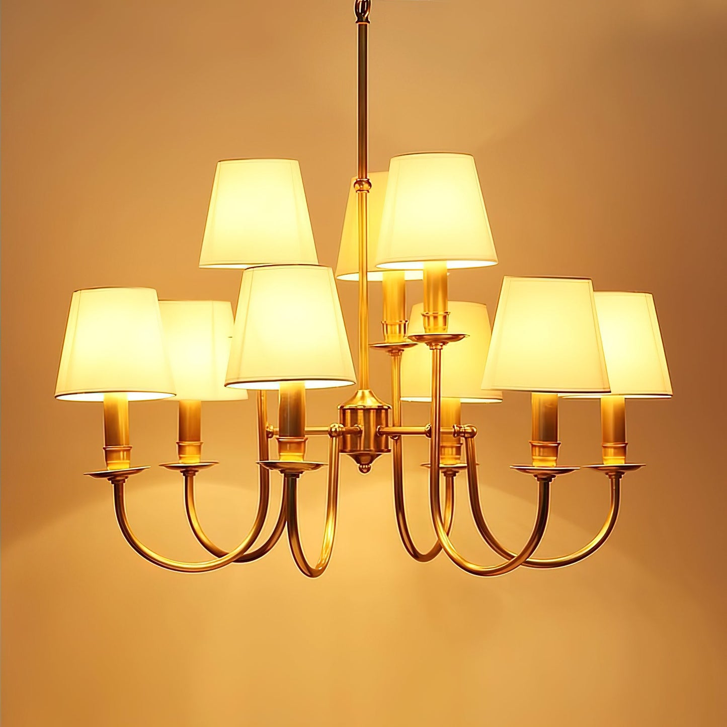 Jeremiah Vintage Brass Chandelier