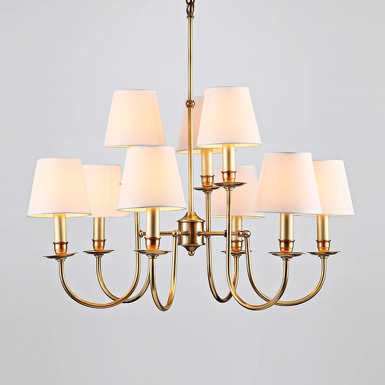 Jeremiah Vintage Brass Chandelier