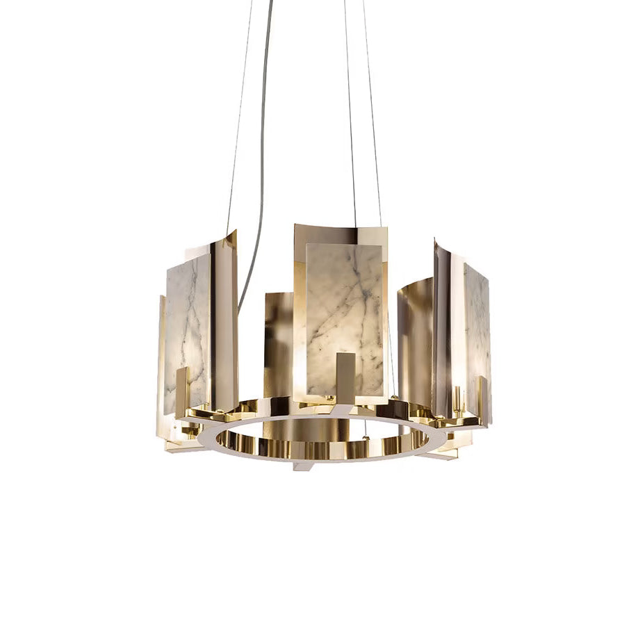 Jessie Alabaster Round Chandelier