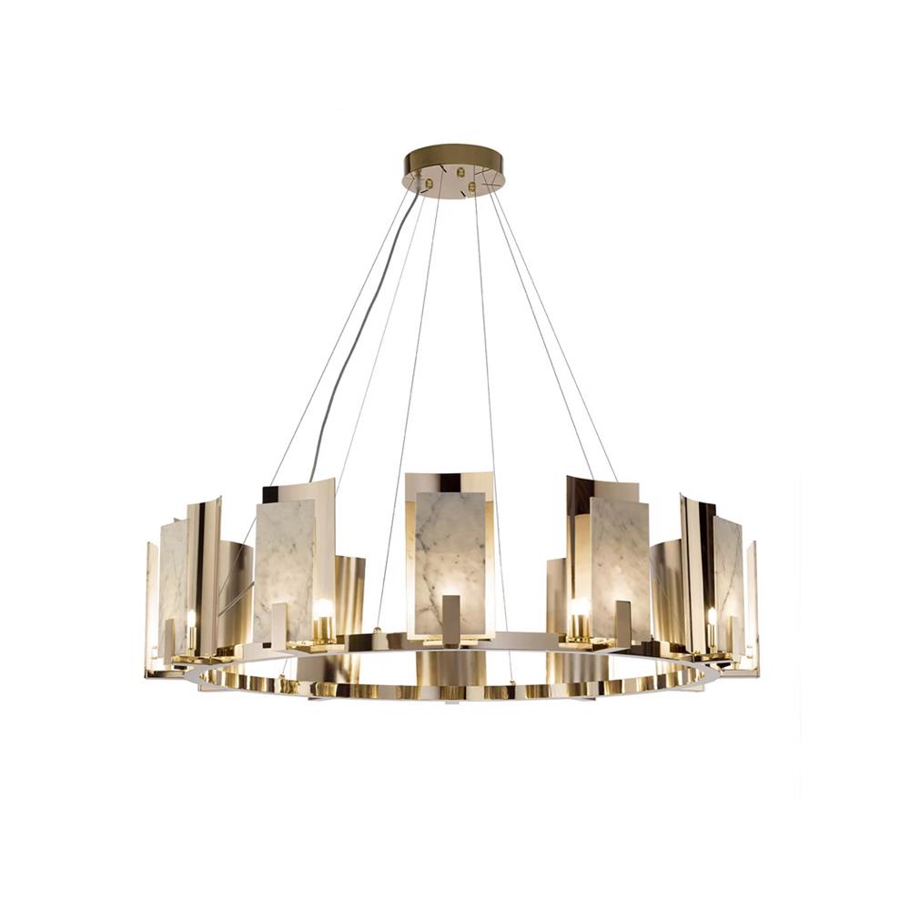 Jessie Alabaster Round Chandelier