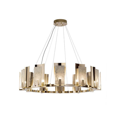 Jessie Alabaster Round Chandelier