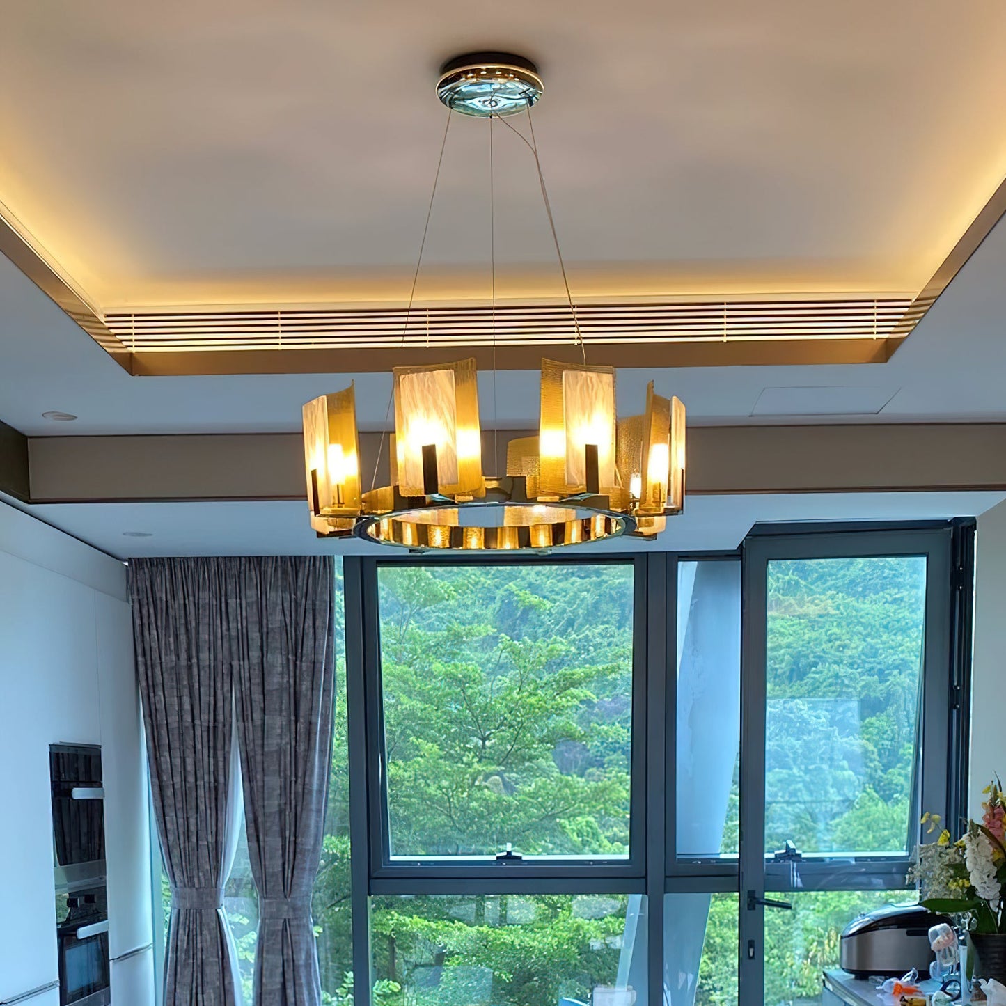 Jessie Alabaster Round Chandelier