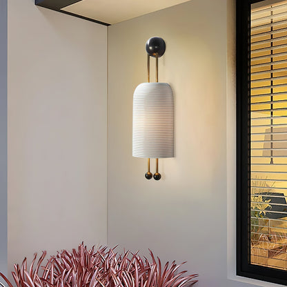 Zelaeora Modern Minimalist Glass Lantern Sconce Wall Lamp