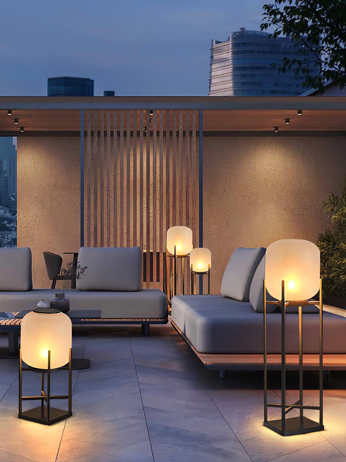 Lantern Outdoor Floor Lamp
