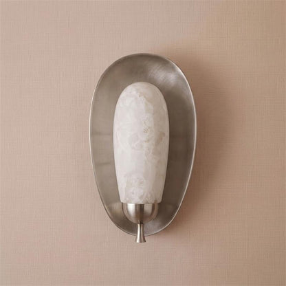 Laurel Blossom Alabaster Wall Sconce