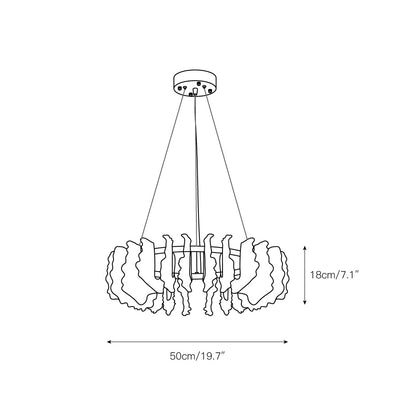Leaf Glass Chandelier