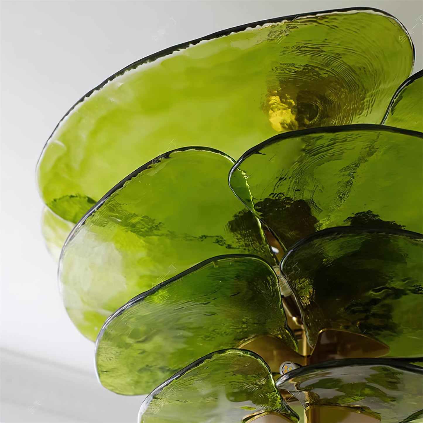 Lotus Leaf Layered Glass Chandelier