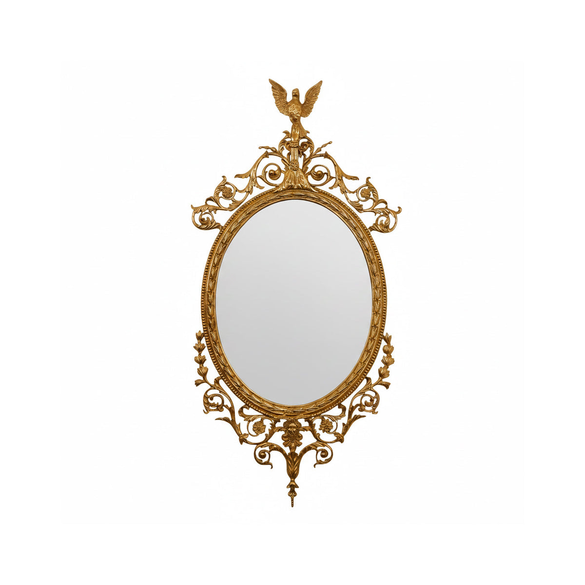 Louis Wood Flat Wall Mirror