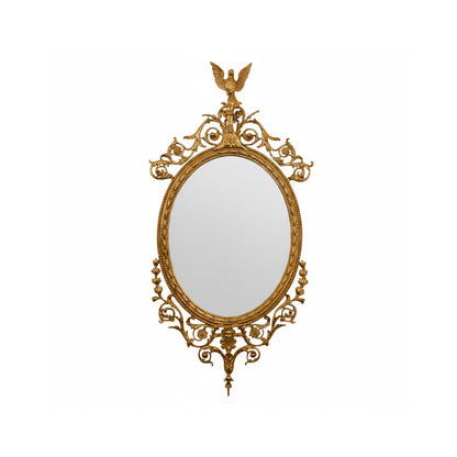 Louis Wood Flat Wall Mirror