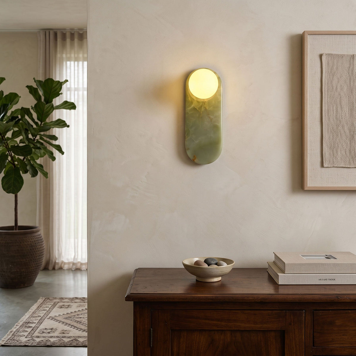 Lucie Onyx Wall Lamp ∅ 3.9″ x H 10.6″