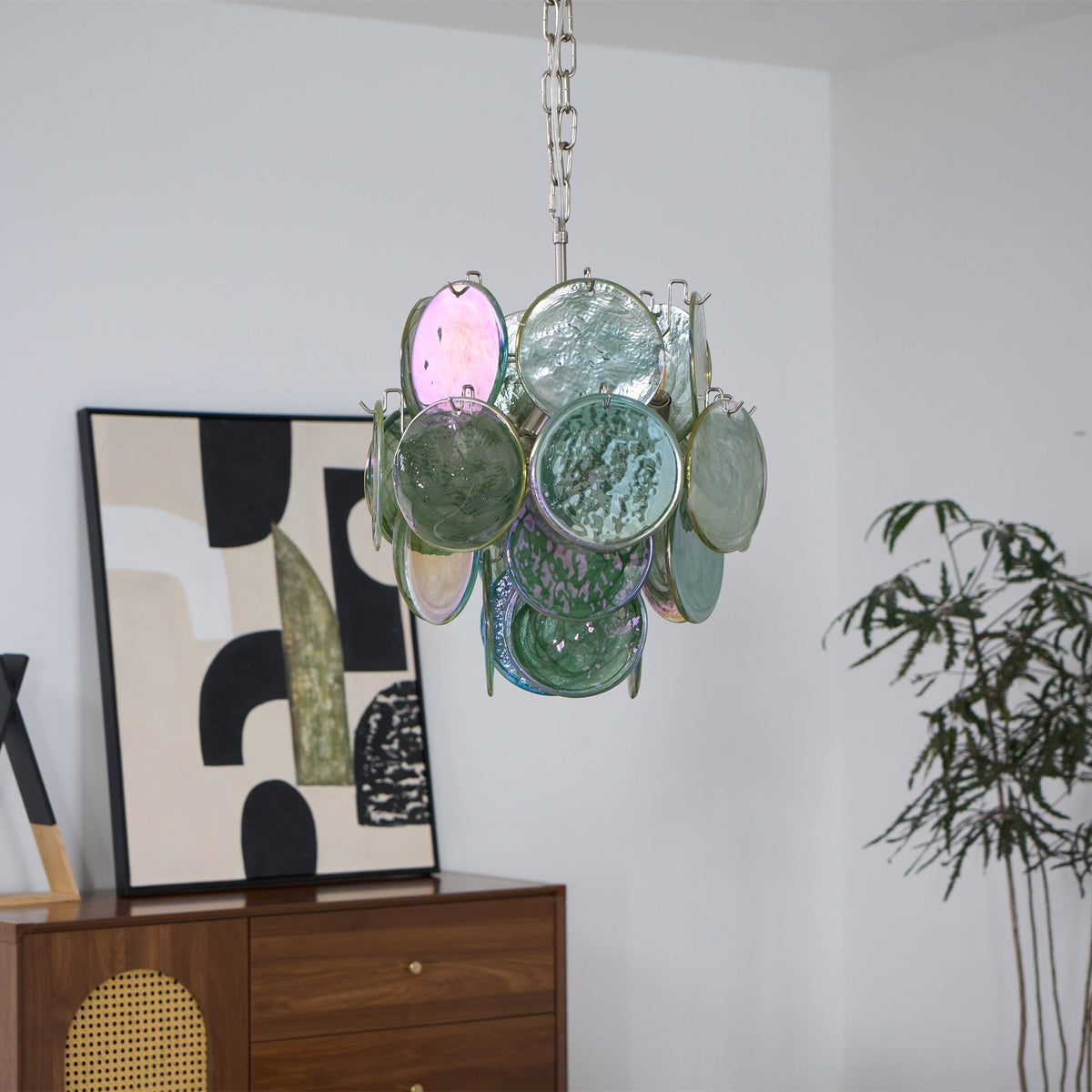 Lunaria Disc Murano Chandelier