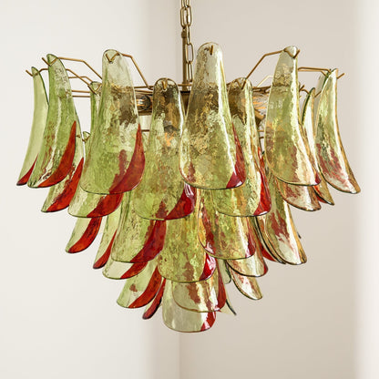 Emerald Flame Murano Glass Chandelier