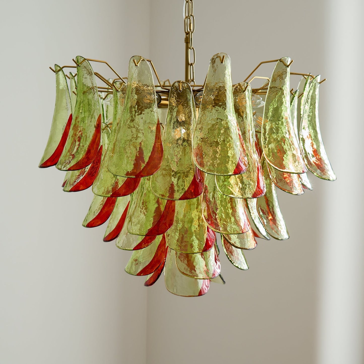 Emerald Flame Murano Glass Chandelier