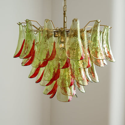 Emerald Flame Murano Glass Chandelier