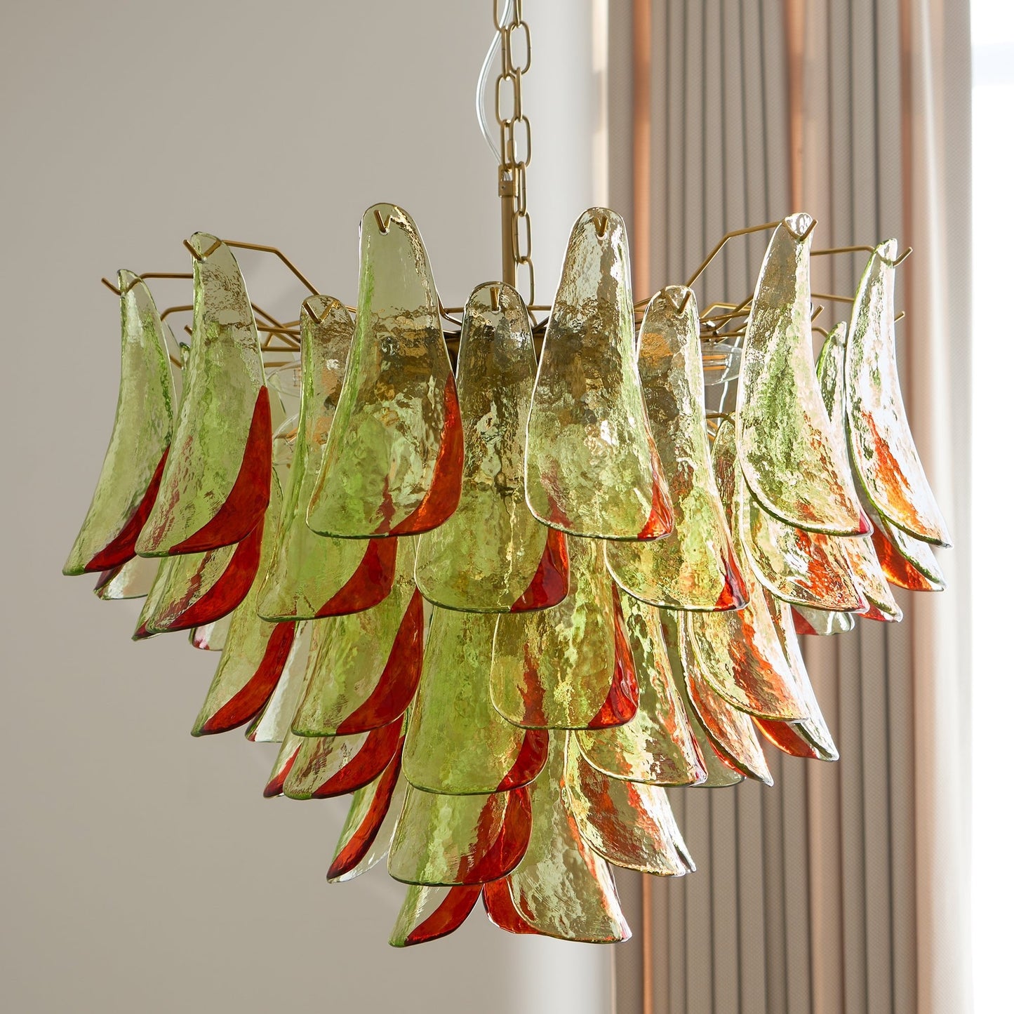 Emerald Flame Murano Glass Chandelier