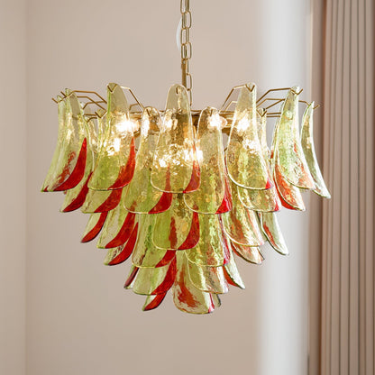 Emerald Flame Murano Glass Chandelier
